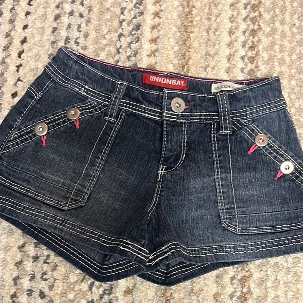 Union Bay Shorts 10 Reg Girls Stretch Pink mid rise